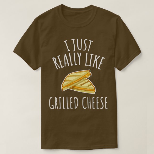 T-shirt J'Aime Vraiment Le Fromage Grillé (Design devant)