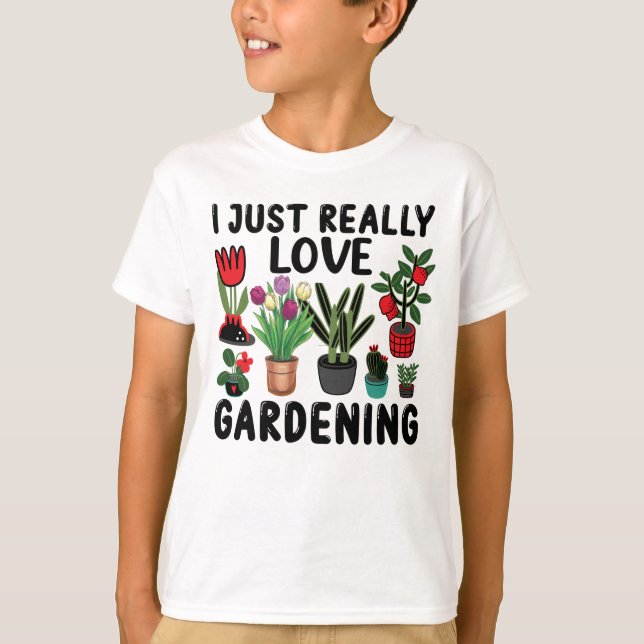 T-shirt J'Aime Vraiment Le Jardinage (Devant)