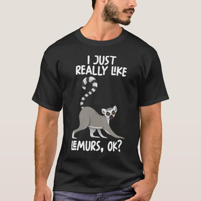 T-shirt J'Aime Vraiment Lemurs Ok (Devant)