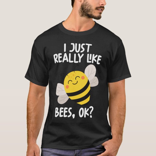 T-shirt J'Aime Vraiment Les Abeilles Ok (Devant)