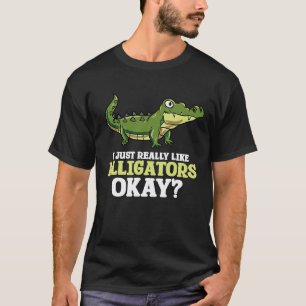 T-shirt J'Aime Vraiment Les Alligators Crocodile Lizard Re