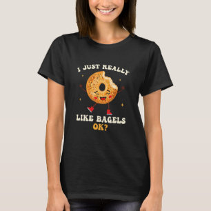 T-shirt J'Aime Vraiment Les Bagels Ok Pain Baked Bagel