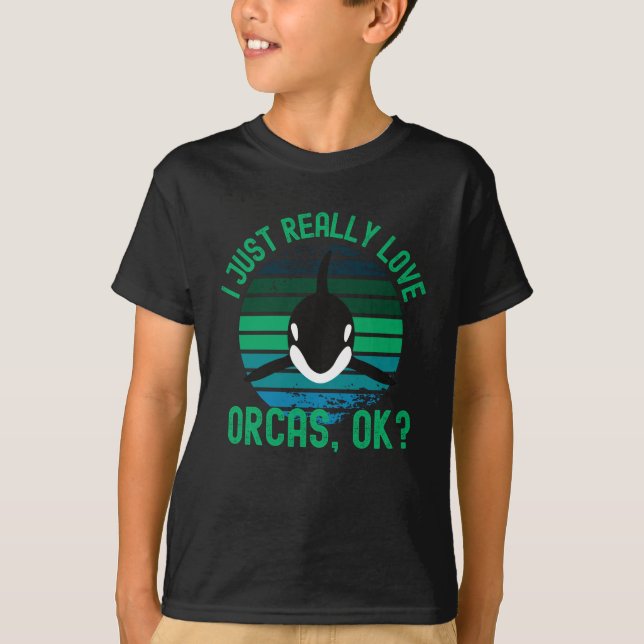 T-shirt J'Aime Vraiment Les Baleines Orques (Devant)