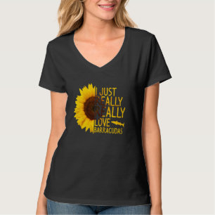 T-shirt J'Aime Vraiment Les Barracudas Femmes Hommes Poiss