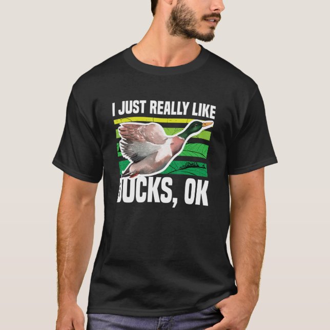 T-shirt J'Aime Vraiment Les Canards Ok Canard (Devant)