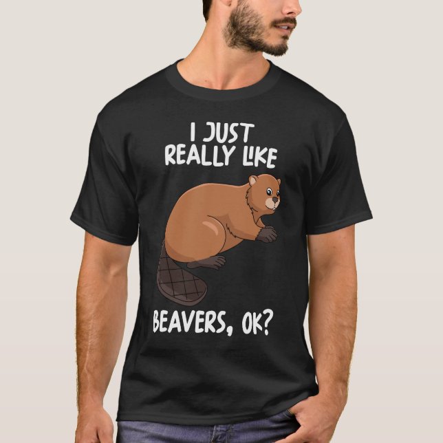 T-shirt J'Aime Vraiment Les Castors Ok (Devant)
