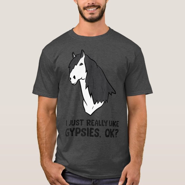 T-shirt J'Aime Vraiment Les Chevaux De Cob Tsiganes Gitans (Devant)