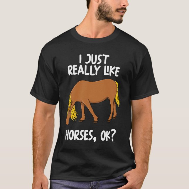 T-shirt J'Aime Vraiment Les Chevaux Ok (Devant)
