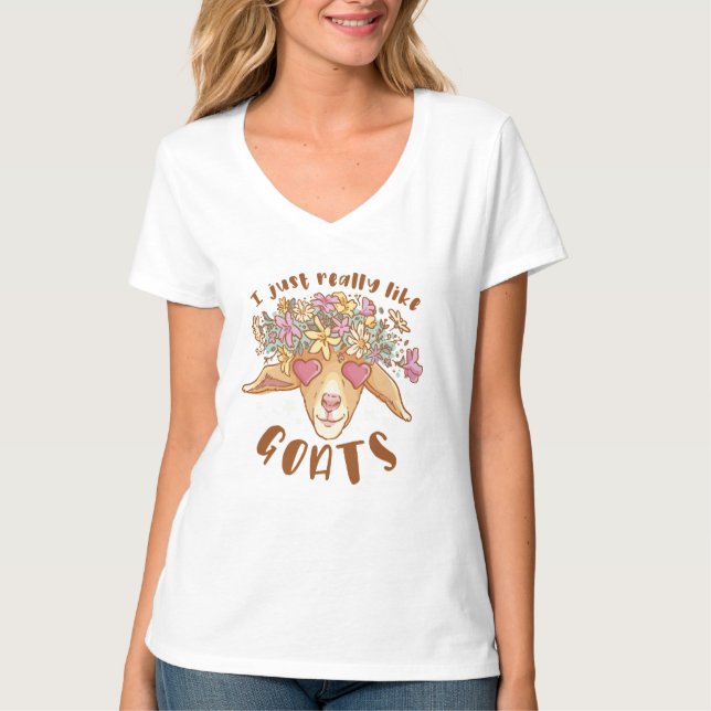 T-shirt J'Aime Vraiment Les Chèvres (Devant)