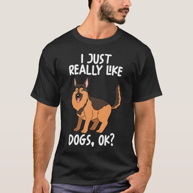T-shirt J'Aime Vraiment Les Chiens Ok (Devant)