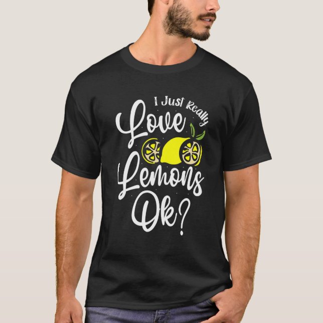 T-shirt J'Aime Vraiment Les Citrons Ok Fruit Citron (Devant)