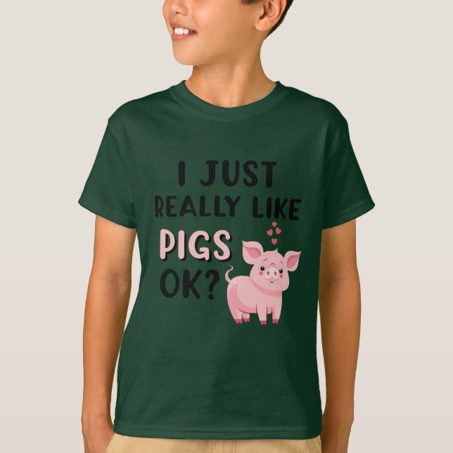 T-shirt J'Aime Vraiment Les Cochons D'Accord ? (Devant)