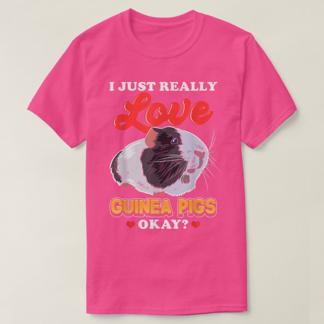 T-shirt J'Aime Vraiment Les Cochons De Guinée (Design devant)