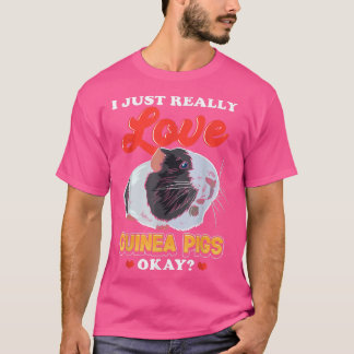 T-shirt J'Aime Vraiment Les Cochons De Guinée