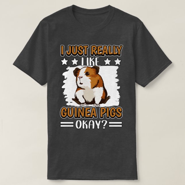T-shirt J'Aime Vraiment Les Cochons De Guinée 1 (Design devant)