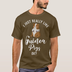 T-shirt J'aime vraiment les cochons de Guinée mignon ok