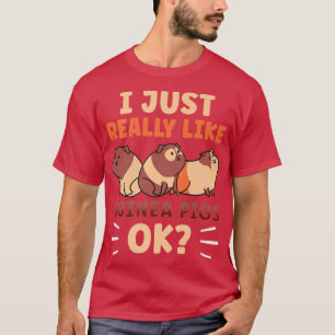 T-shirt J'Aime Vraiment Les Cochons De Guinée Ok Animal Pe