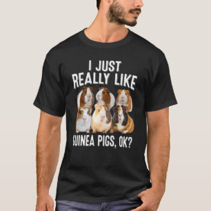 T-shirt J'Aime Vraiment Les Cochons De Guinée Ok Cochon De