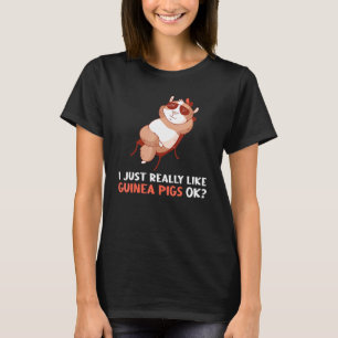 T-shirt J'Aime Vraiment Les Cochons De Guinée Ok Relaxant