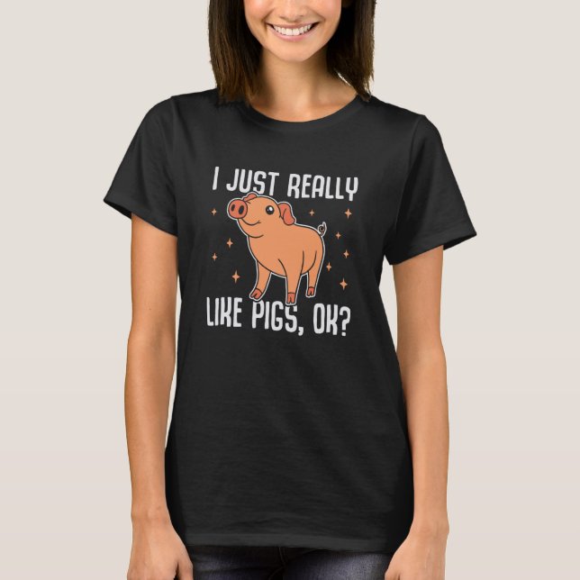 T-shirt J'Aime Vraiment Les Cochons OK Cochon (Devant)