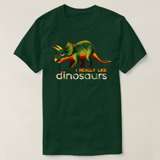 T-shirt J'Aime Vraiment Les Dinosaures (Design devant)
