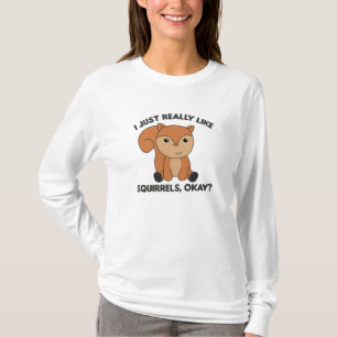T-shirt J'Aime Vraiment Les Écureuils Drôle