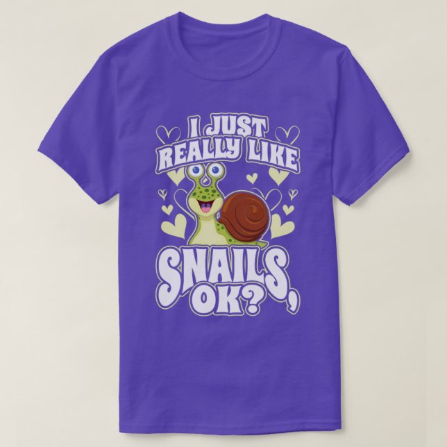 T-shirt J'Aime Vraiment Les Escargots OK Amoureux des anim (Design devant)