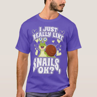 T-shirt J'Aime Vraiment Les Escargots OK Amoureux des anim