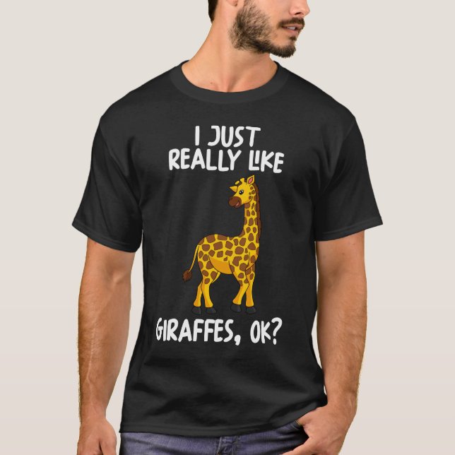 T-shirt J'Aime Vraiment Les Giraffes Ok (Devant)