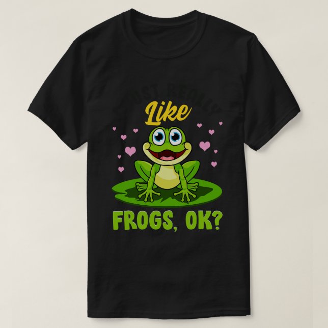T-shirt J'Aime Vraiment Les Grenouilles ok (Design devant)