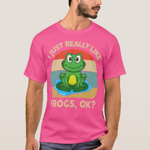 T-shirt J'Aime Vraiment Les Grenouilles Ok Amphibian Toad 