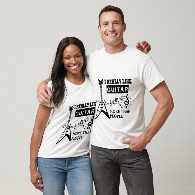 T-shirt J'aime vraiment les guitares (Unisexe)