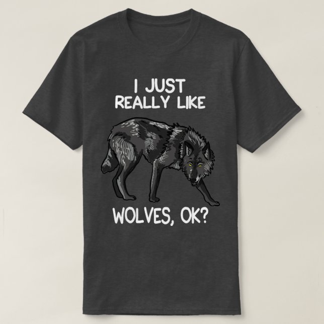 T-shirt J'Aime Vraiment Les Loups 1 (Design devant)