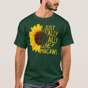T-shirt J'Aime Vraiment Les Macaws Cadeaux Femmes Hommes P