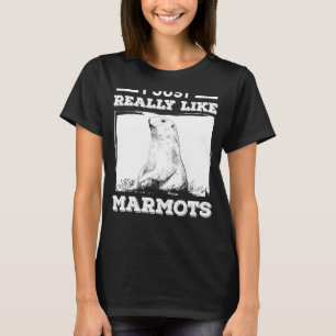 T-shirt J'Aime Vraiment Les Marmottes, Jour De La Marmotte