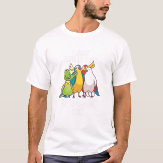 T-shirt J'Aime Vraiment Les Oiseaux Parrot Cockatoo Budger