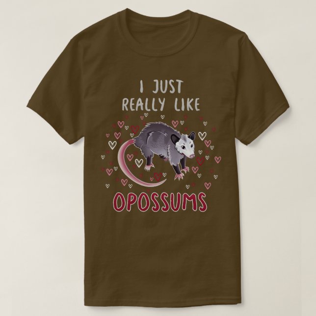 T-shirt J'Aime Vraiment Les Opossum (Design devant)