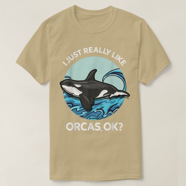 T-shirt J'Aime Vraiment Les Orques OK Killer Whales Sea Oc (Design devant)