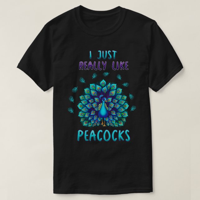T-shirt J'Aime Vraiment Les Peacocks (Design devant)