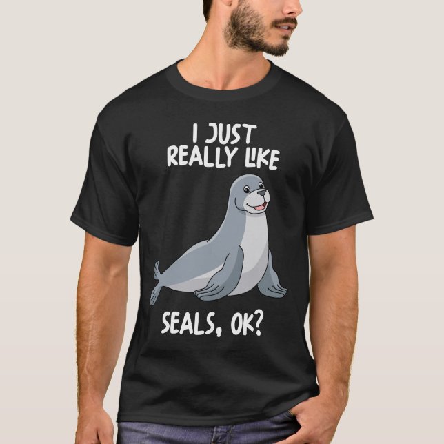 T-shirt J'Aime Vraiment Les Phoques Ok (Devant)