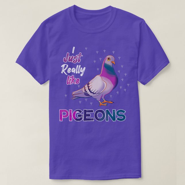 T-shirt J'Aime Vraiment Les Pigeons (Design devant)