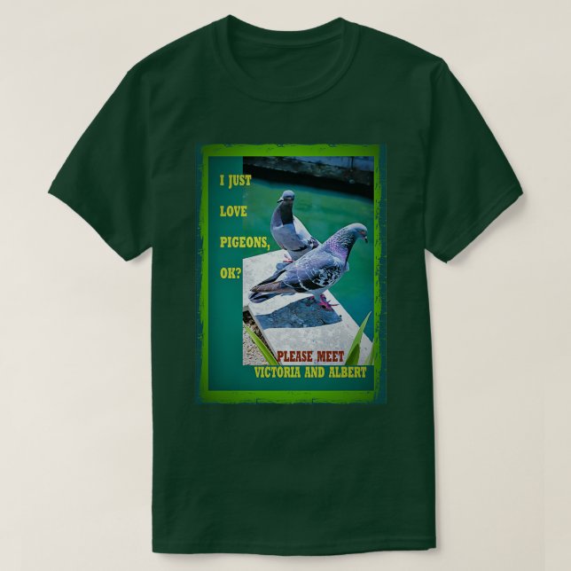 T-shirt J'Aime Vraiment Les Pigeons 2 (Design devant)