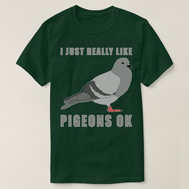 T-shirt J'Aime Vraiment Les Pigeons Ok 16 (Design devant)