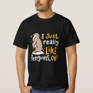 T-shirt J'Aime Vraiment Les Pingouins Ok