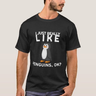 T-shirt J'Aime Vraiment Les Pingouins Ok Penguin Christmas