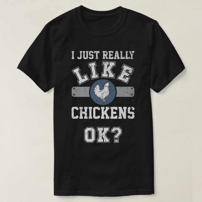 T-shirt J'Aime Vraiment Les Poulets Ok Drôle Les Poulet (Design devant)