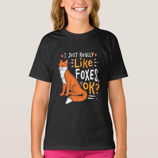 T-shirt J'Aime Vraiment Les Renards (Devant)