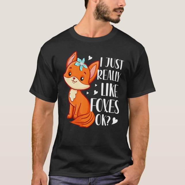 T-shirt J'Aime Vraiment Les Renards (Devant)