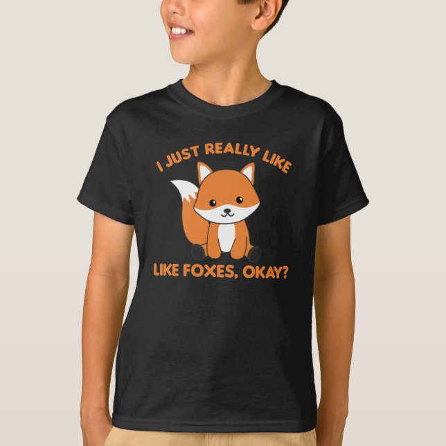T-shirt J'Aime Vraiment Les Renards Ok Funny Fox (Devant)