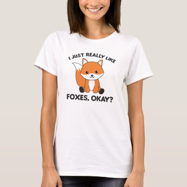 T-shirt J'Aime Vraiment Les Renards Ok Funny Fox (Devant)